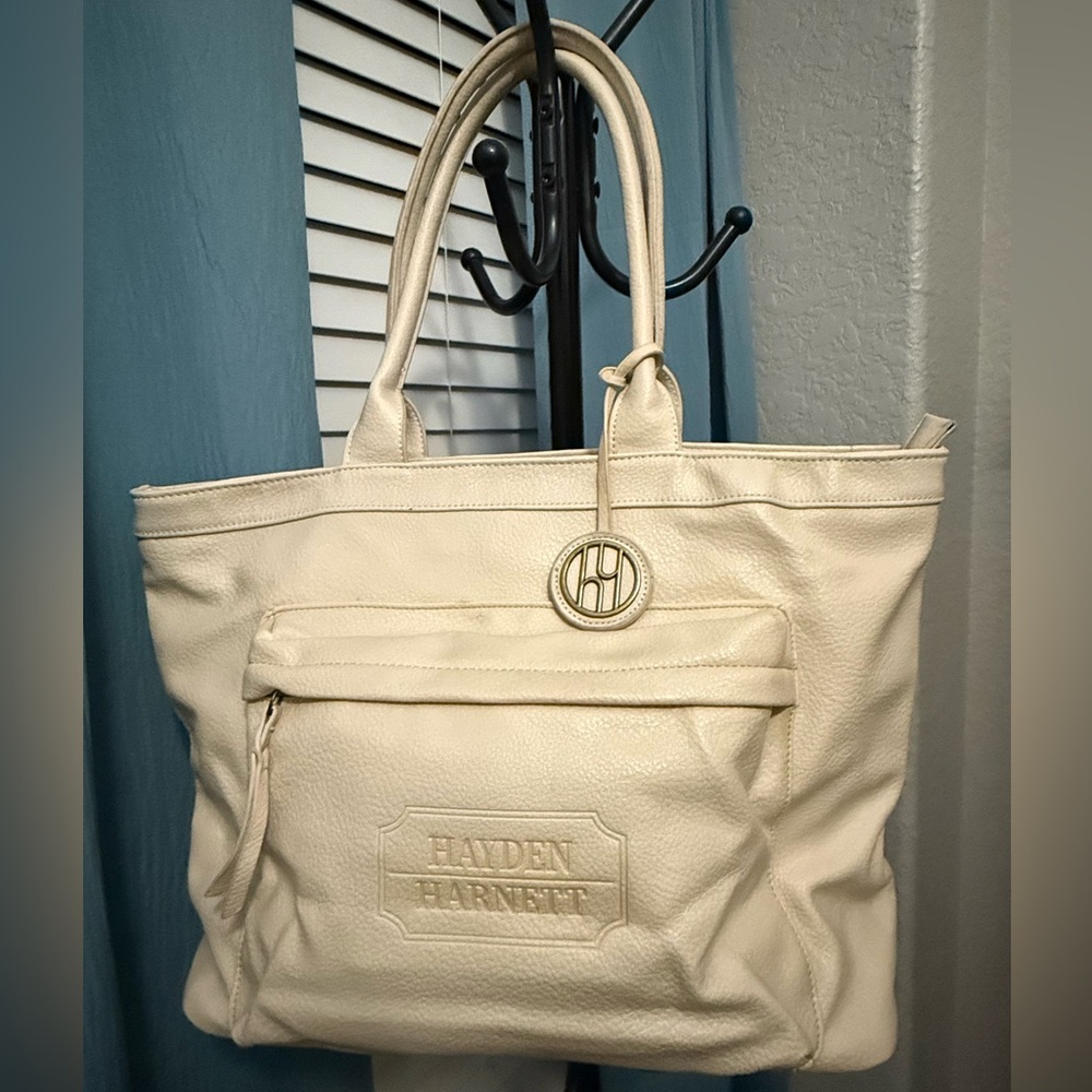 Hayden Harnett Cream Leather Tote Bag